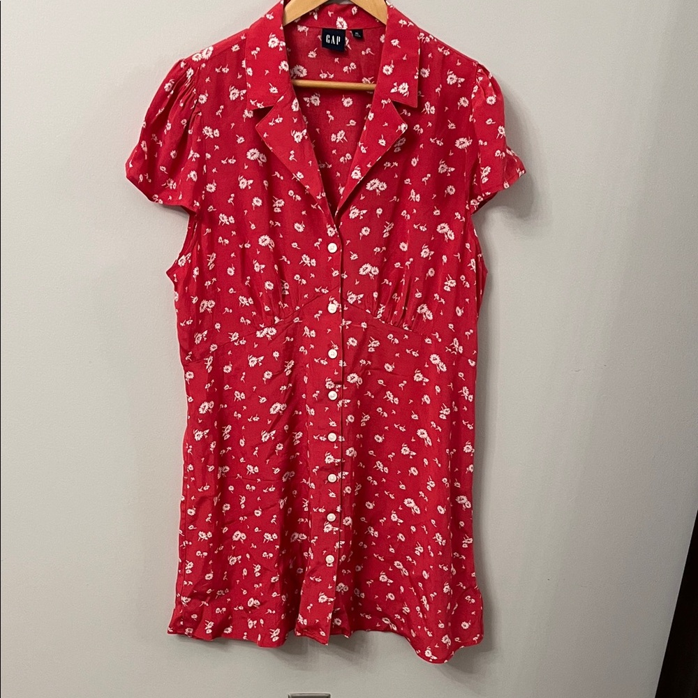 GAP Women's Red Floral Mini Dress